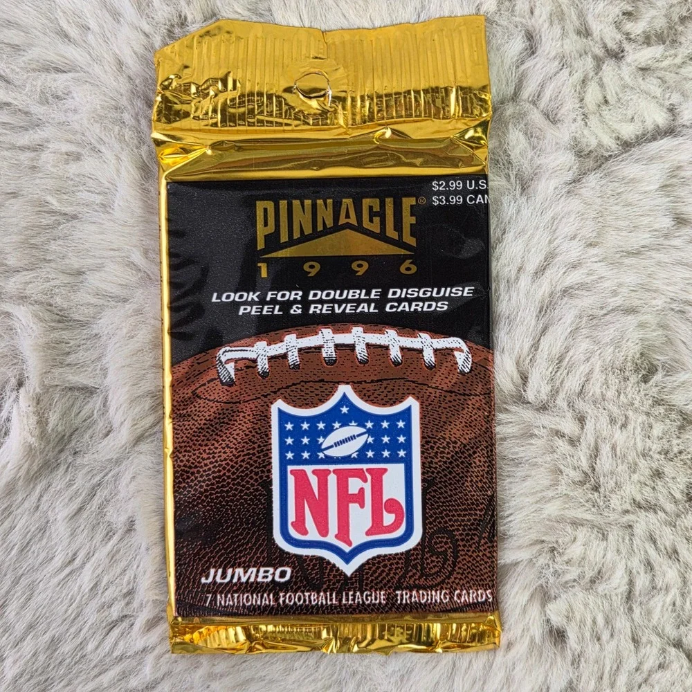 Lot of 5 1996 Pinnacle NFL Football Jumbo Packs Sealed Double Disguise Inserts